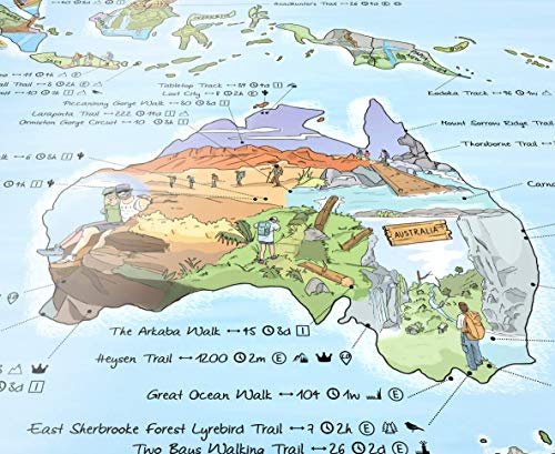 Awesome Maps Hiking Map Surf Accessory One Size Multi