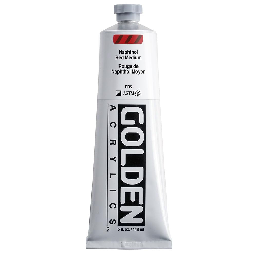 5 Oz Heavy Body Acrylic Color Paints Color: Naphthol Red Medium