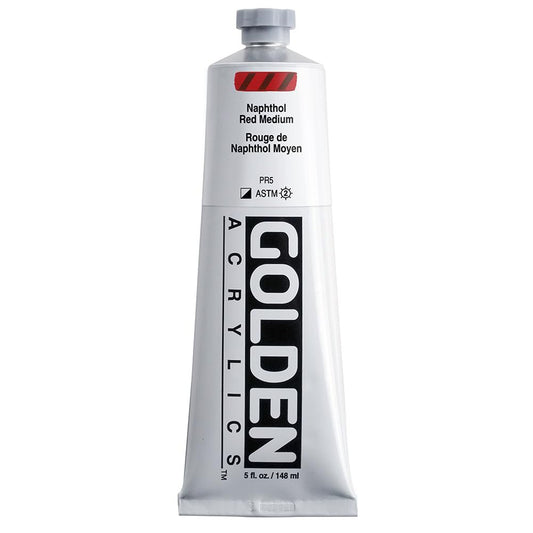 5 Oz Heavy Body Acrylic Color Paints Color: Naphthol Red Medium