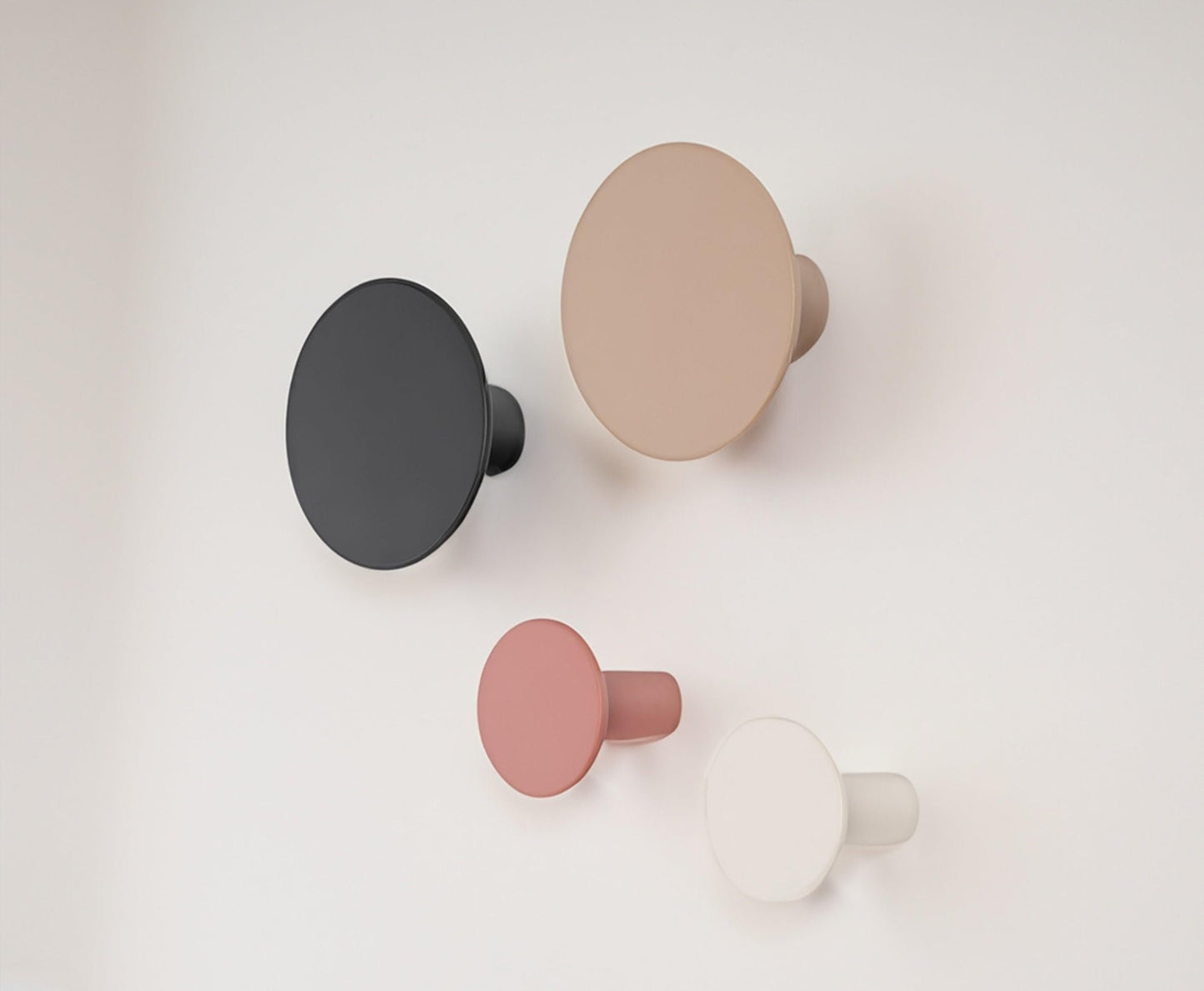 Blomus Ponto Wall Hooks Round in 4 Colours (Cedar Wood) Set of 4