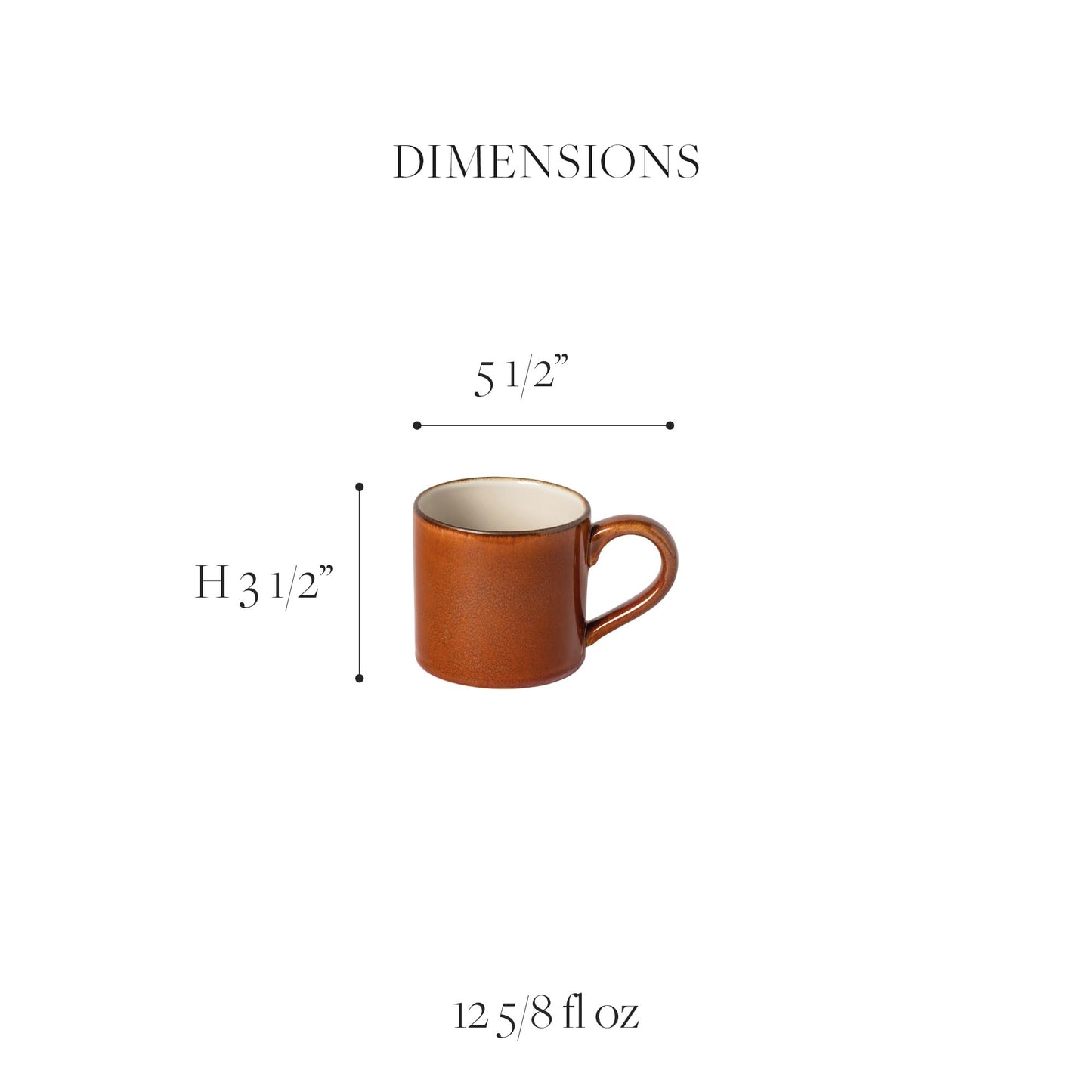Casafina by Costa Nova Ceramic Stoneware 13 fl oz Mug - Poterie Collection, Mocha-latte | Microwave & Dishwasher Safe Dinnerware | Food Safe Glazing | Restaurant Quality Dinnerware