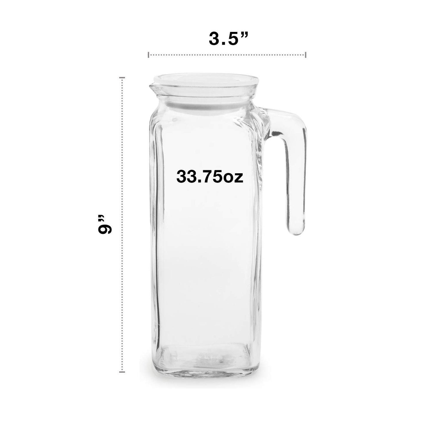 Bormioli Rocco Frigoverre Set Of 2 Glass Jugs