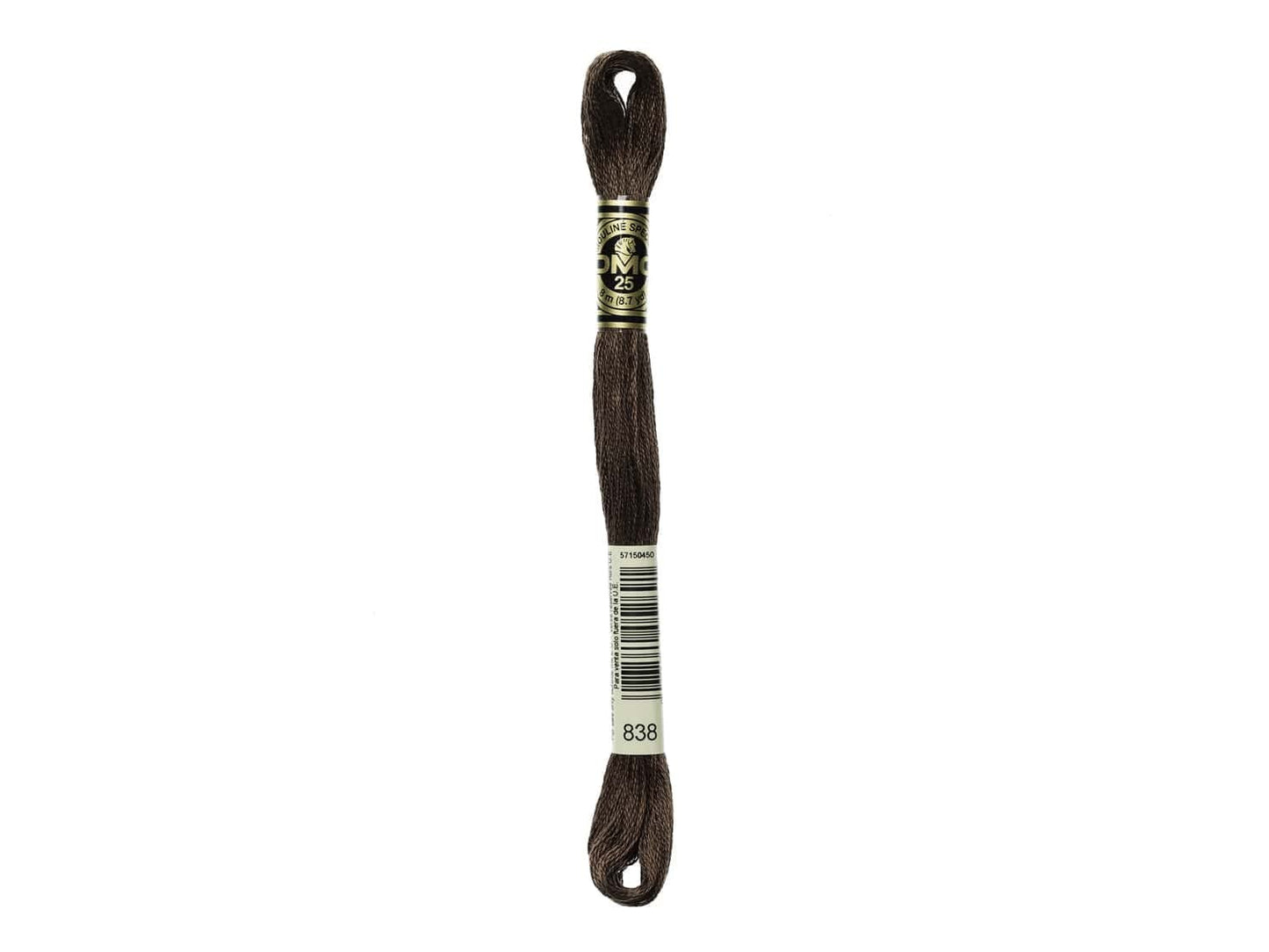 DMC Thread 6-Strand Embroidery Cotton 8.7 Yards Very Dark Beige Brown 117-838 (12-Pack)