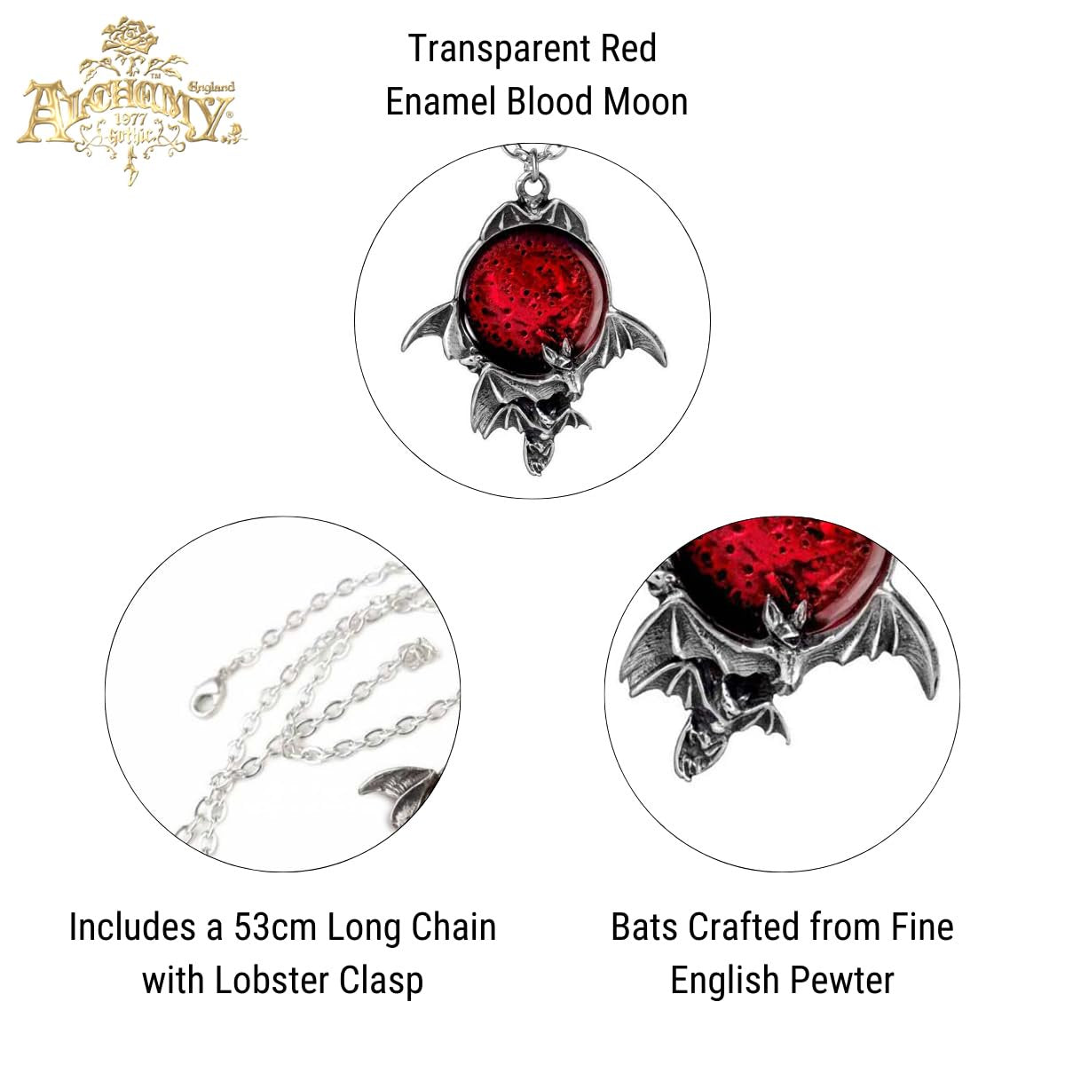 Blood Moon Pewter Pendant by Alchemy