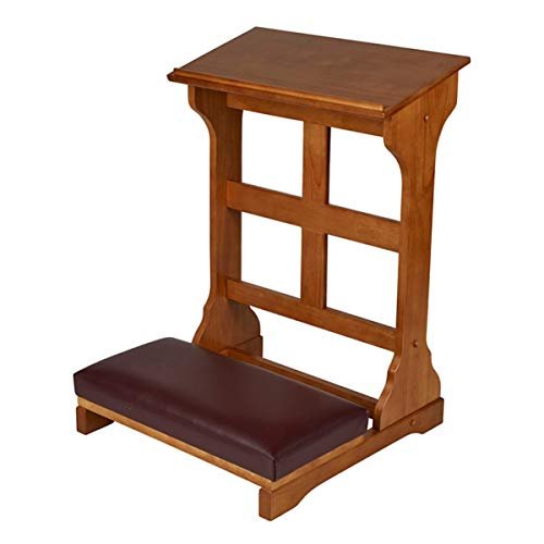 Christian Brands Cross Padded Kneeler - Medium Oak