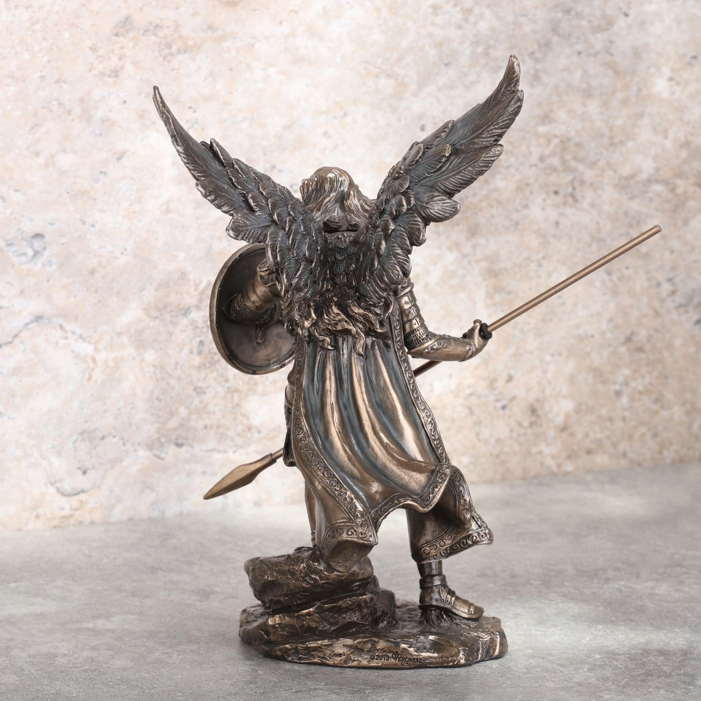Unicorn Studio 9 1/2 Inch Archangel Raphael Cold Cast Resin Antique Bronze Finish Statue