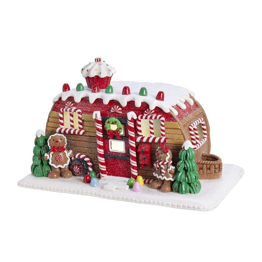 Kurt Adler 6-Inch Gingerbread Camper House Table Piece