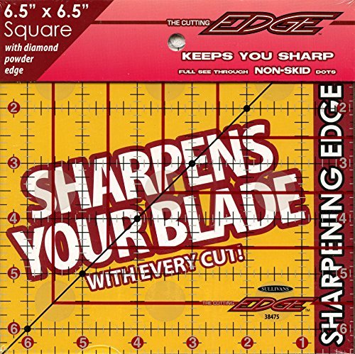 Sullivans 38475 The Cutting Edge Ruler, 6-1/2 by 6-1/2-Inch, Clear