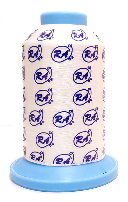 Robison-Anton 2 Ply Super Bright Polyester Embroidery Thread, 40Wt/120D/5500 yd, Ultra Brite White