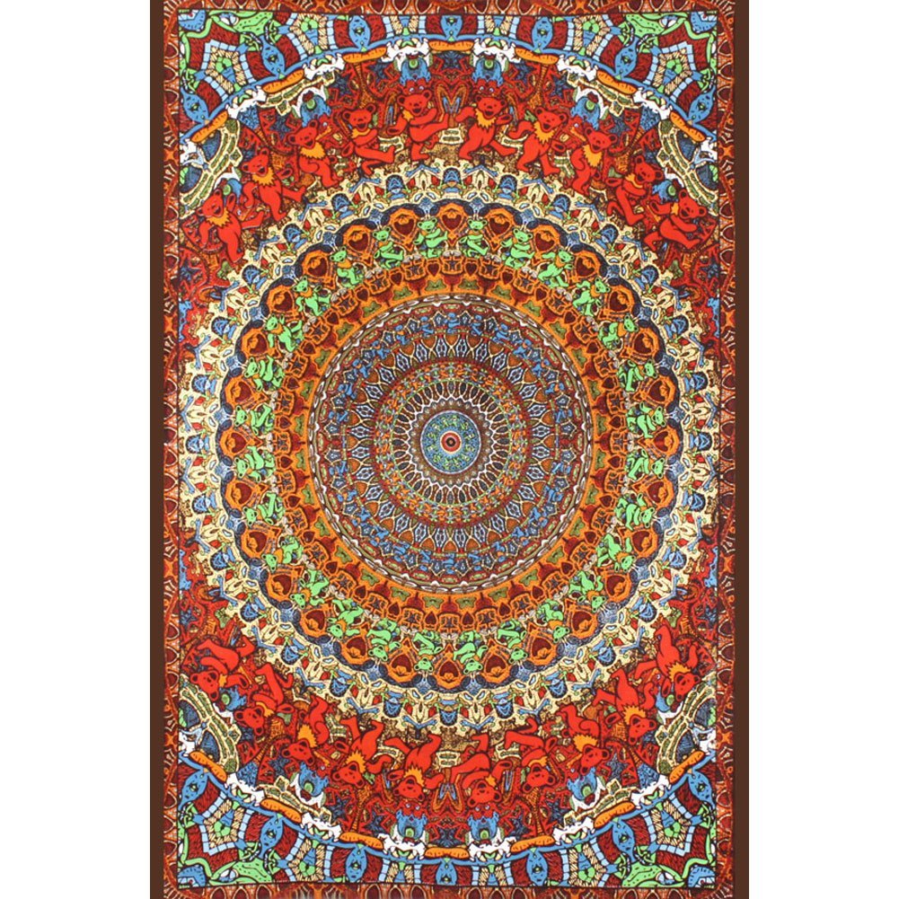 Sunshine Joy 3D Grateful Dead Bear Vibrations Tapestry