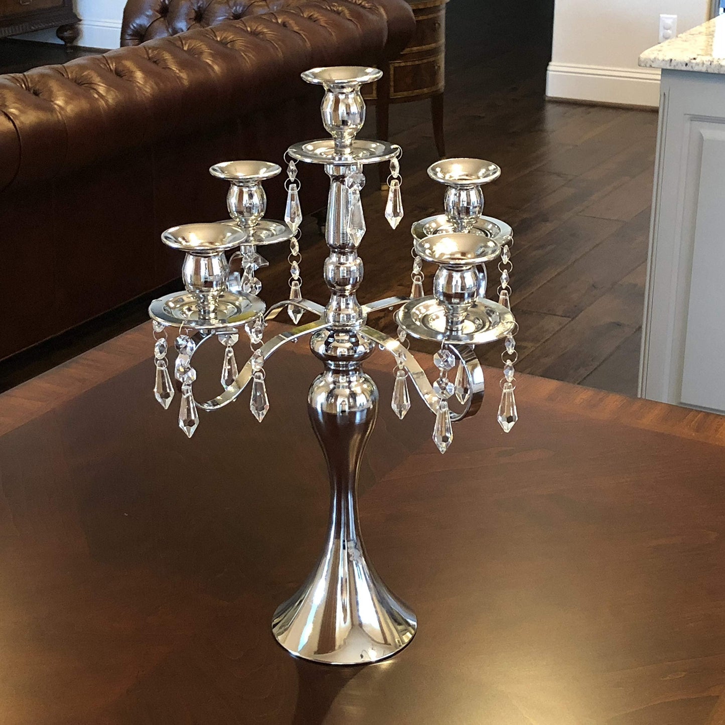 Allgala Crystal Metal Plated Tealight Votive Decorative Candle Holder