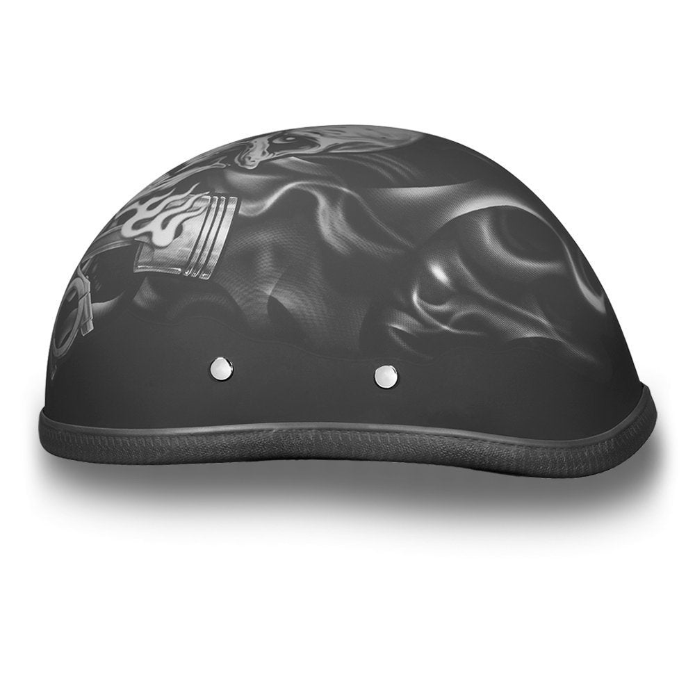 Daytona Helmets Graphics Bicycle Helmets for Men - Novelty Half Helmet with Breathable Liner - Retro Skull Cap – Eagle Headgear with Head Wrap