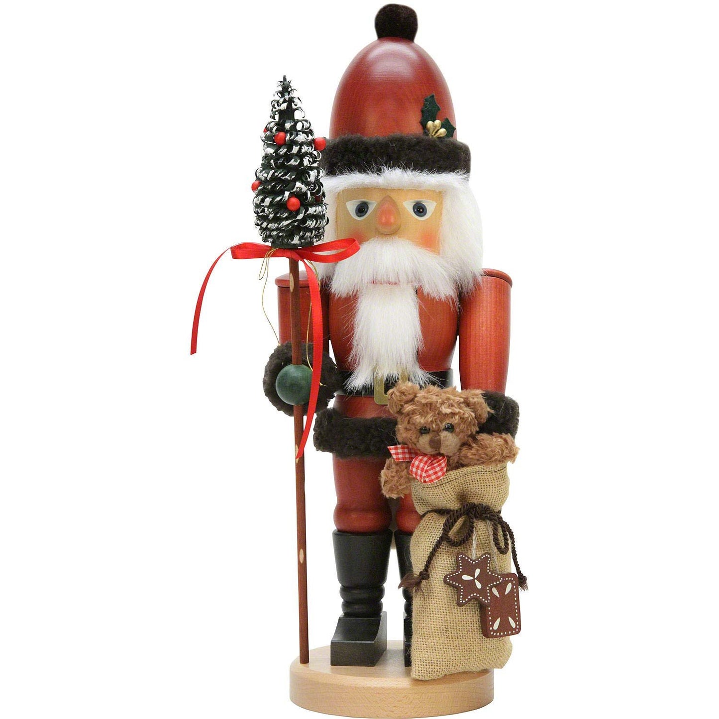 Christian Ulbricht German Christmas Nutcracker Santa Claus with Teddy - 44,5 cm / 18 inch - Authentic German Erzgebirge Nutcrackers