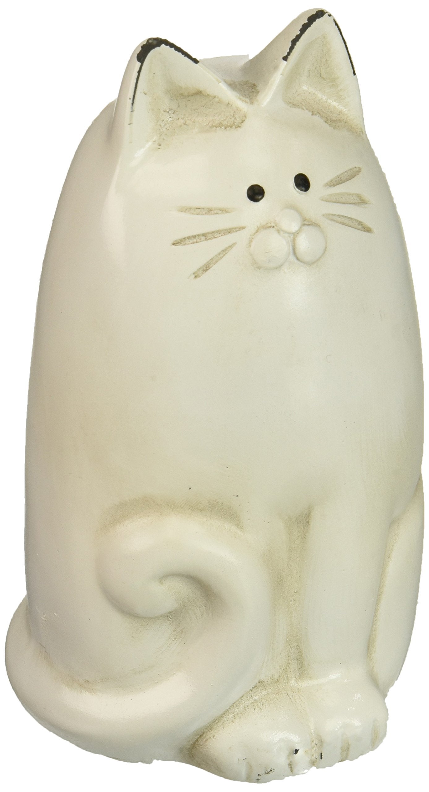 Abbott Collection 27-BW/430 Wht White Small Sitting Smooth Cat