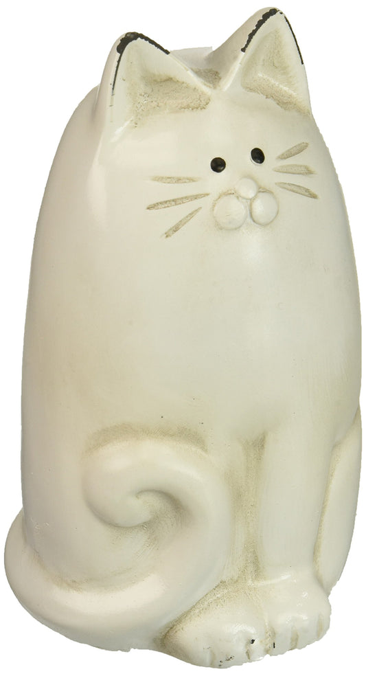 Abbott Collection 27-BW/430 Wht White Small Sitting Smooth Cat
