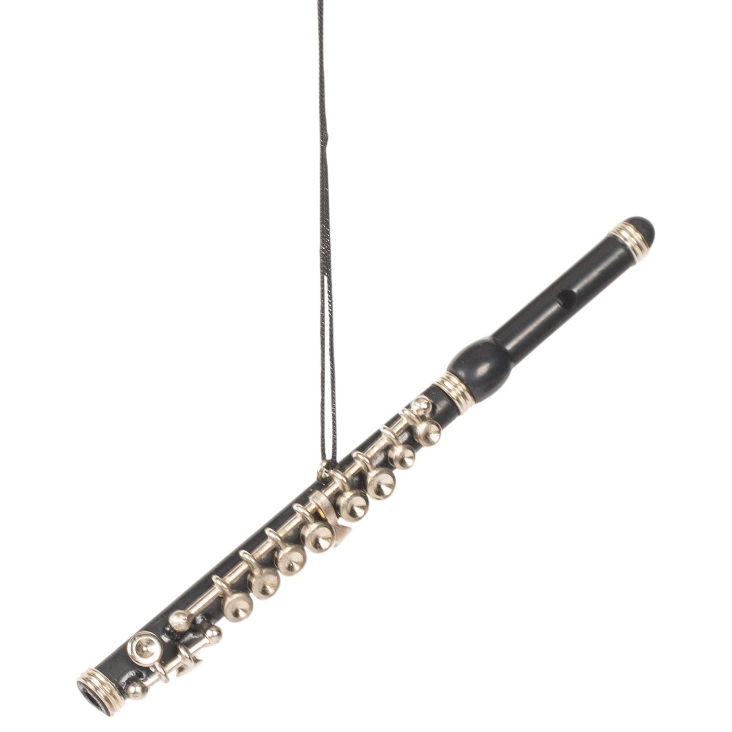 Broadway Gifts 4.3" Black Bakelite Piccolo Ornament Decoration - Musical Instrument Ornament for Musicians