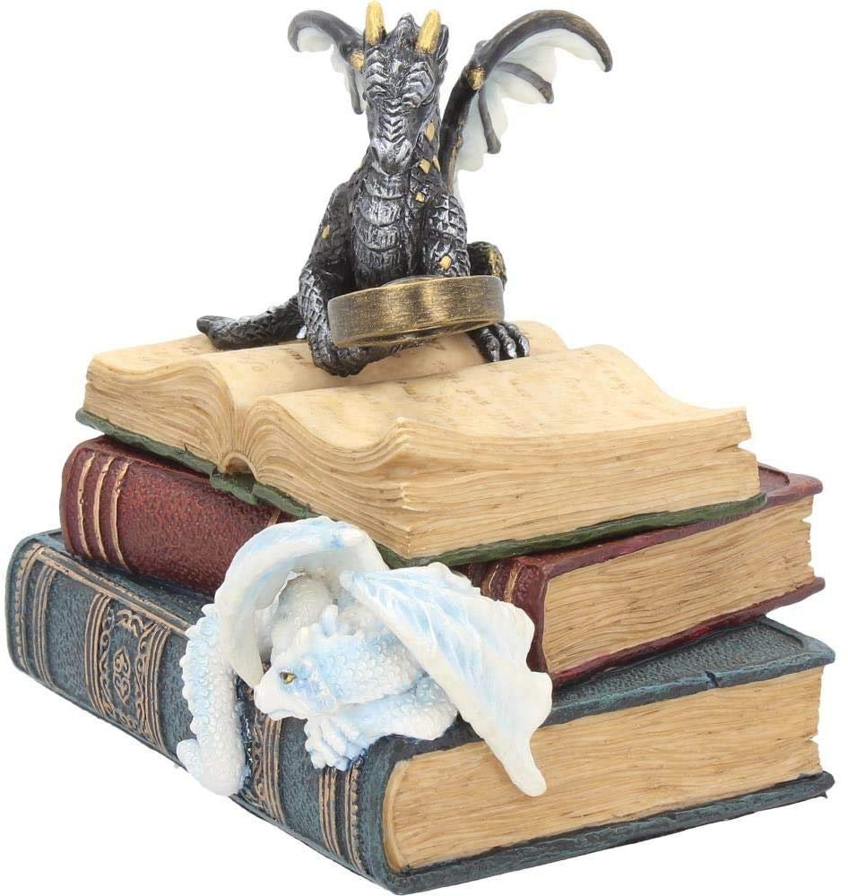Unicorn Studio WU77103AA Miniature Scholars Dragons Books Trinket Box