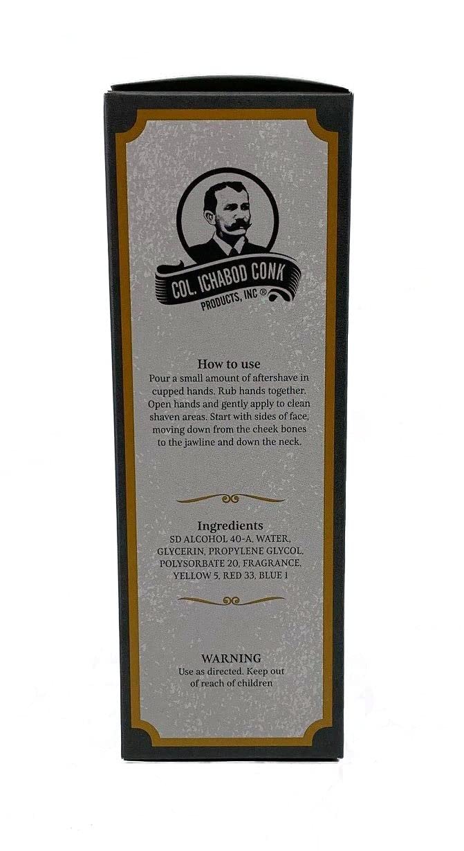 Colonel Ichabod Conk Amber After Shave Cologne 4 Fl. Oz. Glass Bottle Aftershave