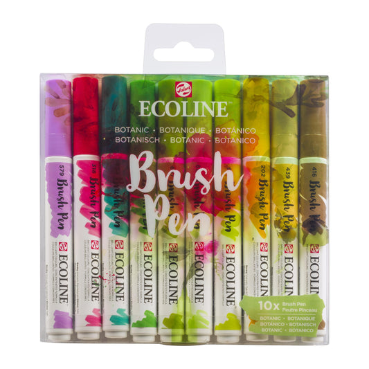 Ecoline Set of 10 Brush Pens - Botanic
