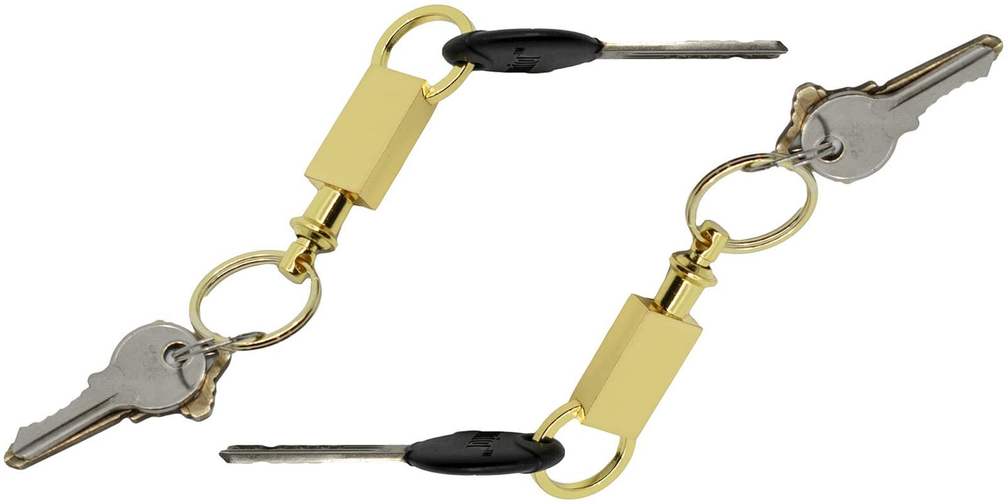 Stephanie Imports Set of 2 Quick Release, Detachable Valet Keychains With Dual Key Rings