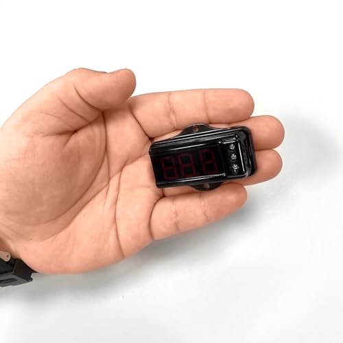 Taramps Automotive Digital Voltmeter VTR 1000 Black, Red LED Automotive Car Audio, Digital Display, Measure and Monitor Electrical Voltage of The Battery, Easy to Install