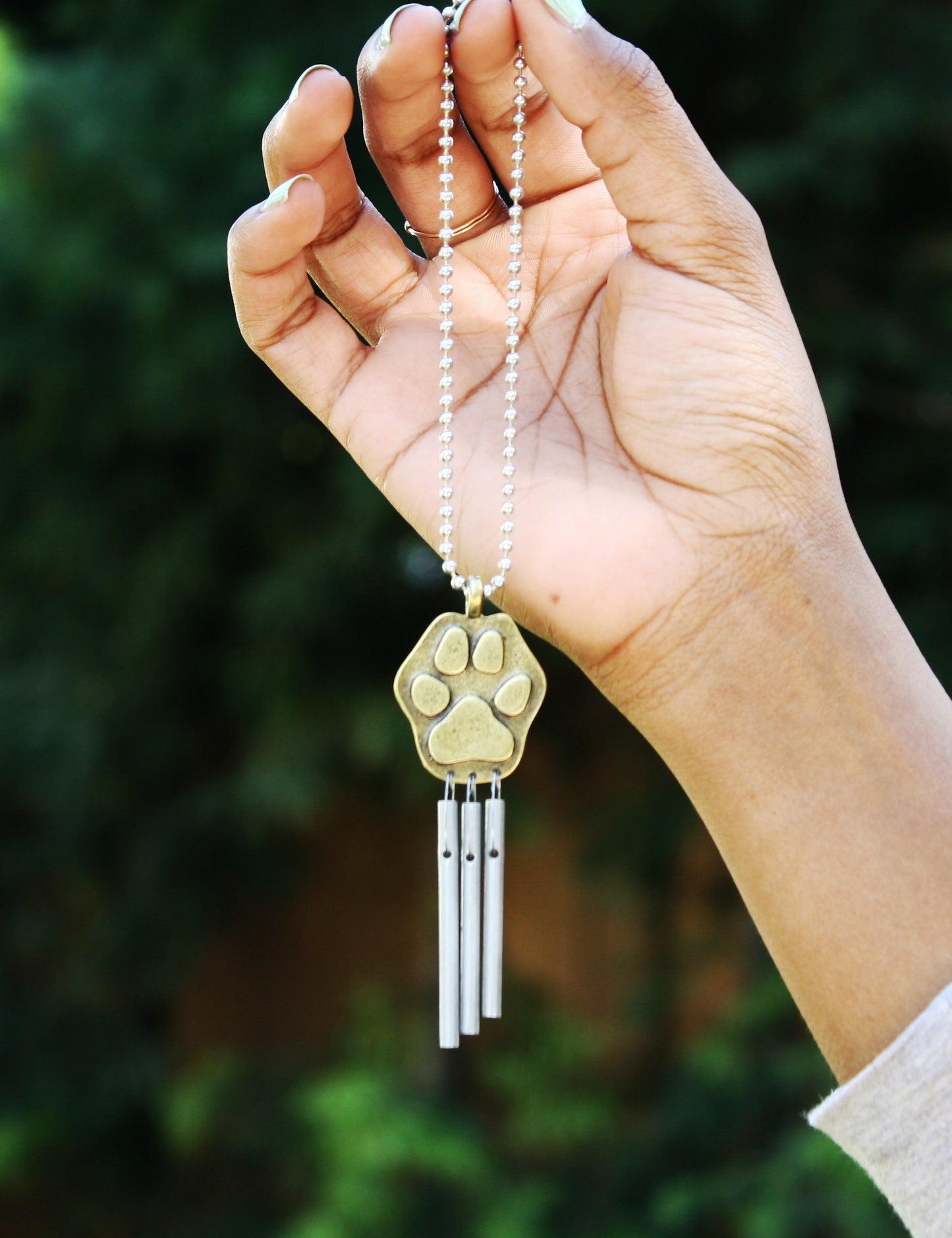 Jacob's Musical Car Charm, Paw Print, Mini Wind Chime