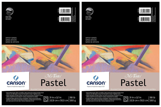 2-Pack - Mi-Teintes Pastel Pad, Assorted Colors 9" x 12" Fold Over