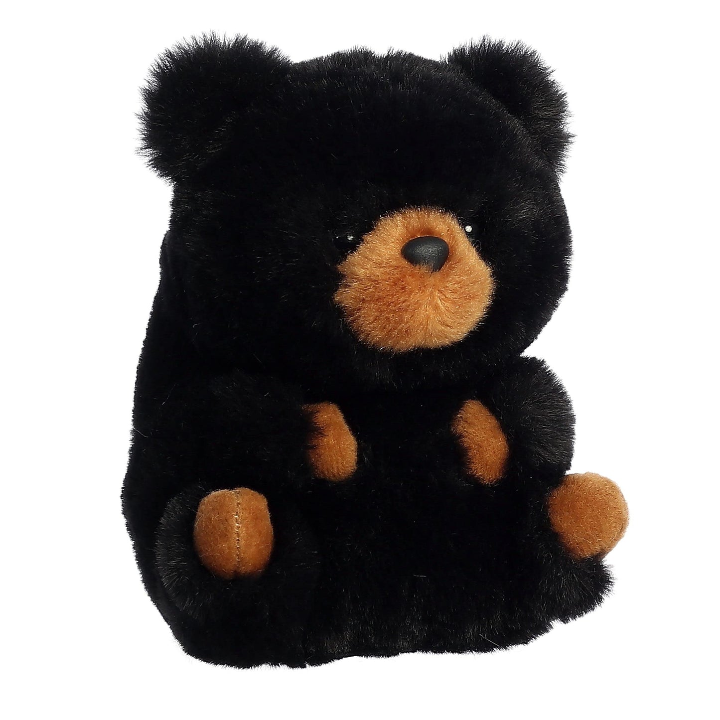 Aurora® Playful Rolly Pet™ Cuddles Black Bear™ Stuffed Animal - Compact Size for On-The-Go Fun - for Adults, Kids, Birthdays, and Anniversaries - Black 4.5 Inches
