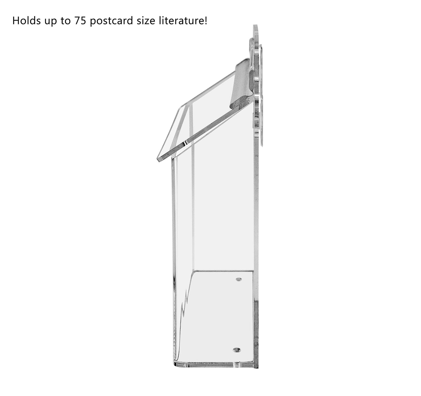 Marketing Holders Suction Cup Outdoor Brochure Holder Holds 7.5" x 5.5" Postcards and Handouts Window or Glass Wall Includes Take One Sticker Clear Acrylic Advertisement Box