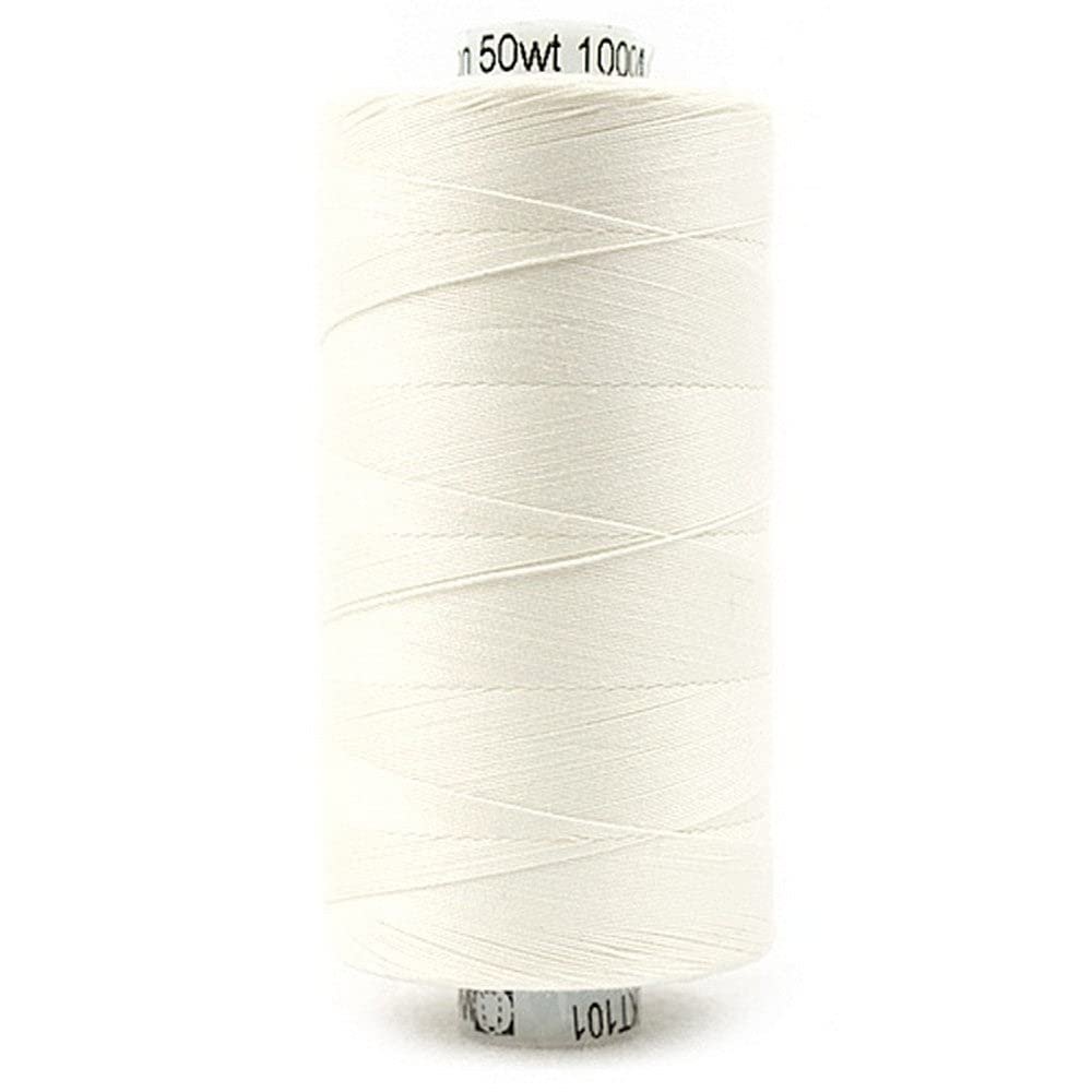 WonderFil Specialty Threads Konfetti Thread Soft White, 50wt double gassed Egyptian cotton
