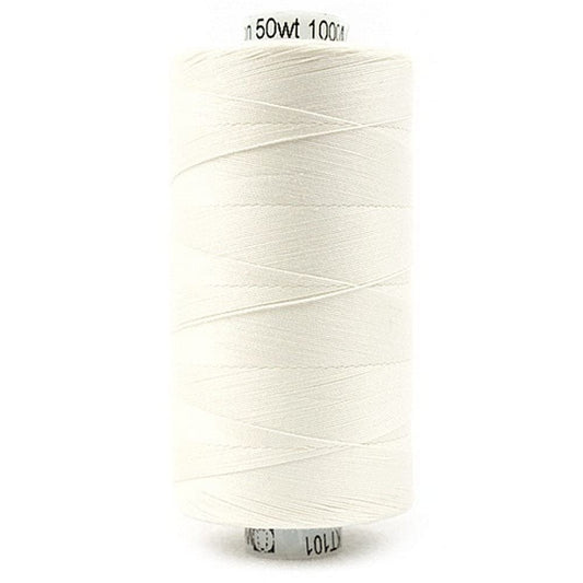 WonderFil Specialty Threads Konfetti Thread Soft White, 50wt double gassed Egyptian cotton