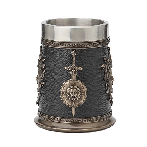 Veronese Design 5 3/4 Inch Greek Medusa Beer Stein Cold Cast Resin Antique Bronze Finish Statue Home Decor