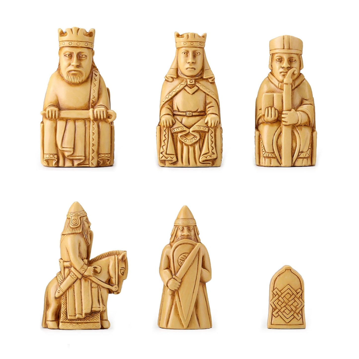 Veronese Design 3 1/2 Inch Isle of Lewis Chessmen Hand Painted Resin Sculpture Figurines (Chess Piece Only, No Board)