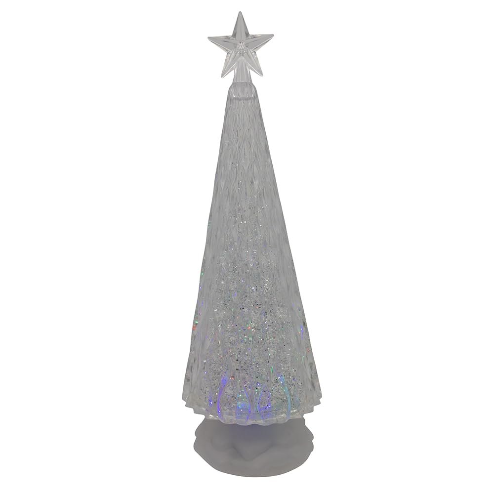 Kurt Adler 13.6-inch Battery Operated RGB Color Changing Christmas Tree with Water