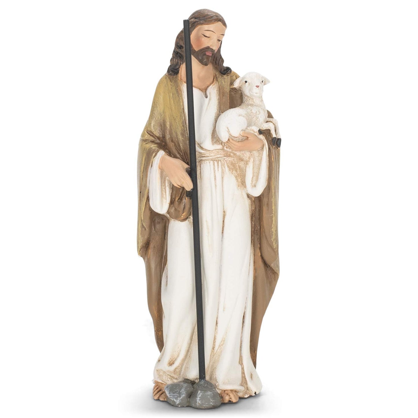 Joseph's Studio by Roman, Renaissance Collection, 4" H Good Shepherd Figure, Home Décor, Devout Gift, Prayerful Inspiration (2x1x4)