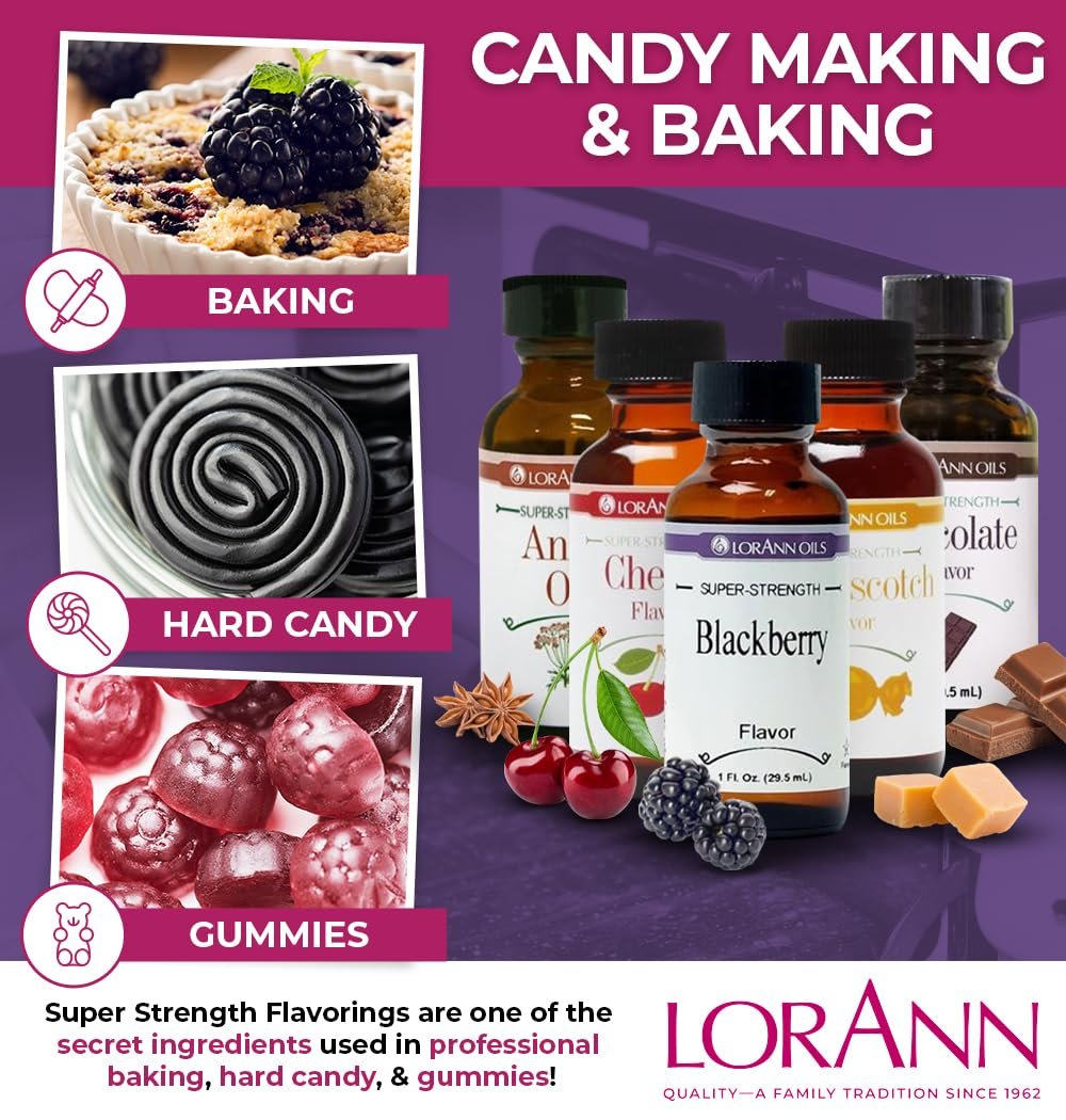 LorAnn Oils Super Strength Flavoring - Used For Candy Making, Flavoring, Baking, Hard Candy, & Flavor Oils - Bold, Natural Flavors 4X Stronger Than Extracts
