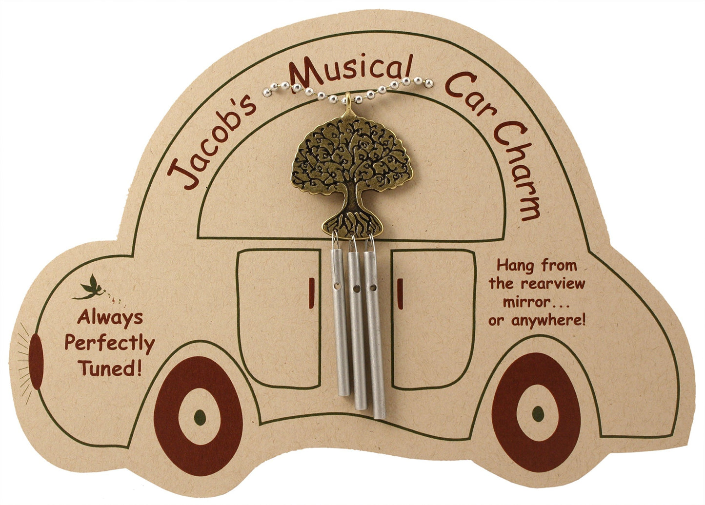 Jacob's Musical Car Charm, Tree of Life, Mini Wind Chime
