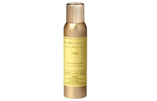 Aromatique Sorbet Fragrant Aerosol Room Spray in 5 oz Gold Bottle for Home and Gift