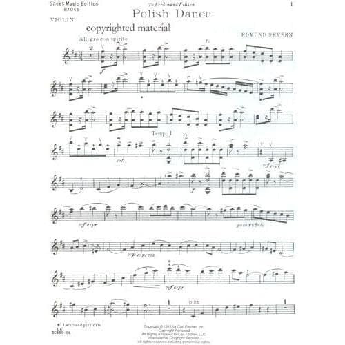Polish Dance, violin; Edmund Severn (Carl Fischer)