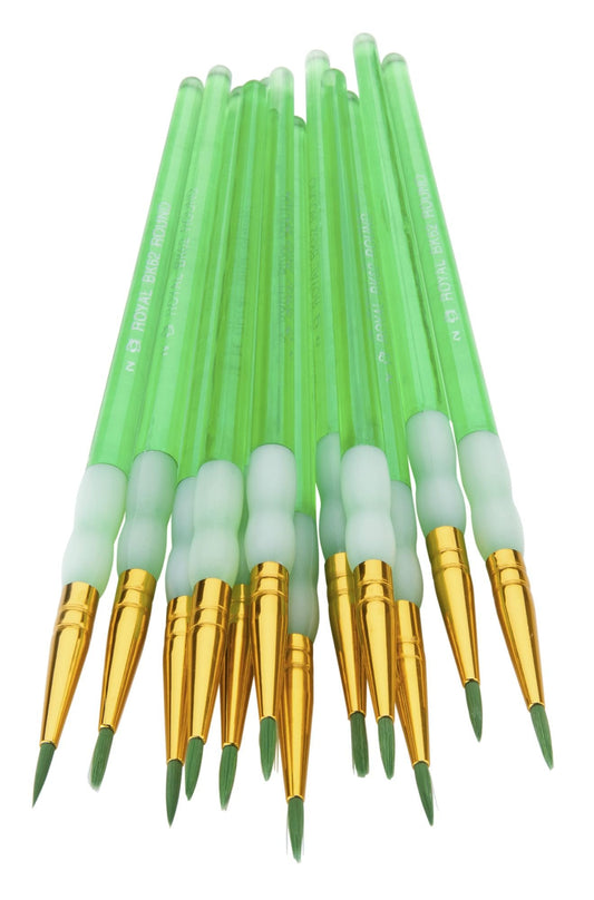 Royal Brush Big Kids Choice Round Paint Brush, Size 2, Pack of 12