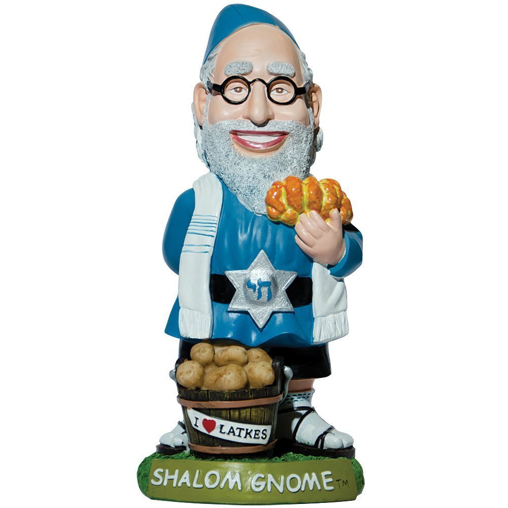 GNOMBRE INC Shalom Gnome - Indoor/Outdoor Garden Gnome Statue, 13" Tall