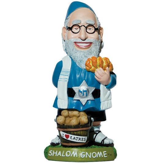 GNOMBRE INC Shalom Gnome - Indoor/Outdoor Garden Gnome Statue, 13" Tall