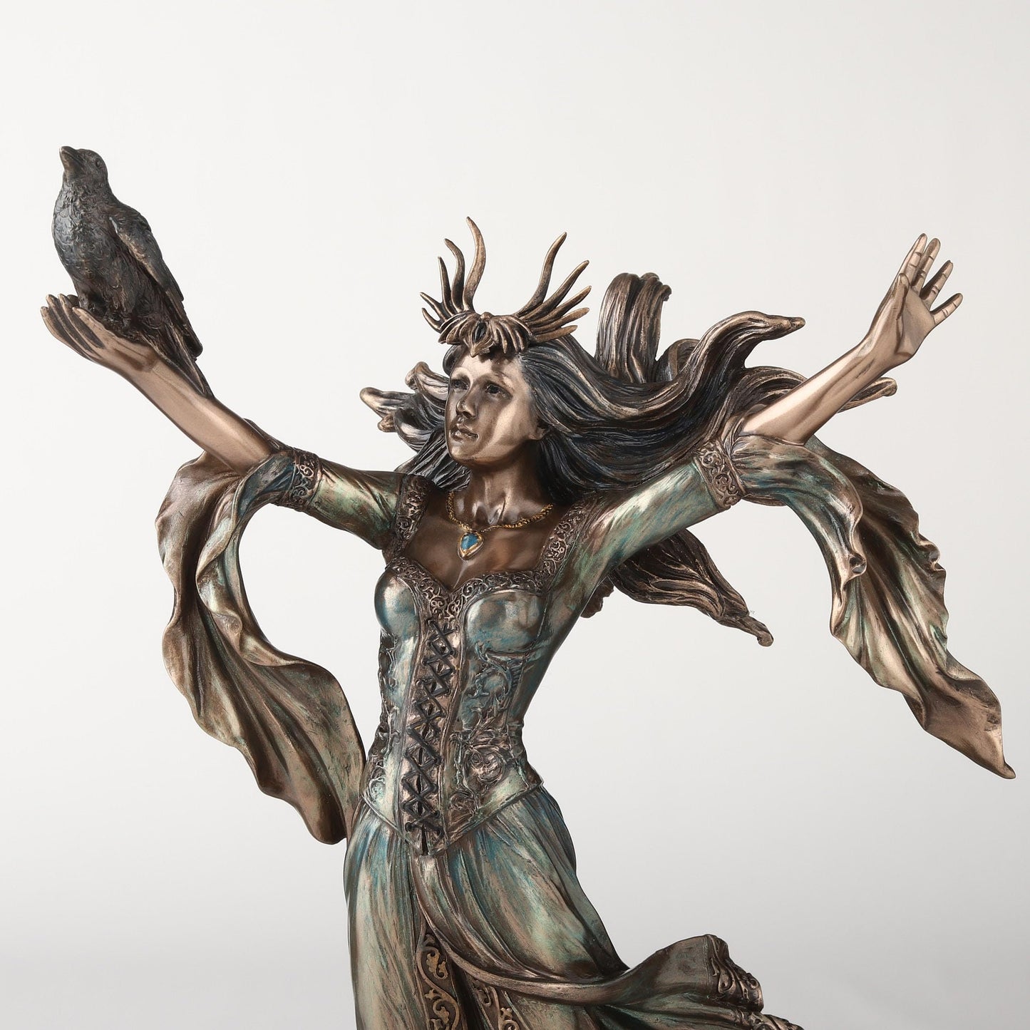 Veronese Design 9 7/8 Inch Morgan Le Fay Cold Cast Resin Bronze Finish Sculpture