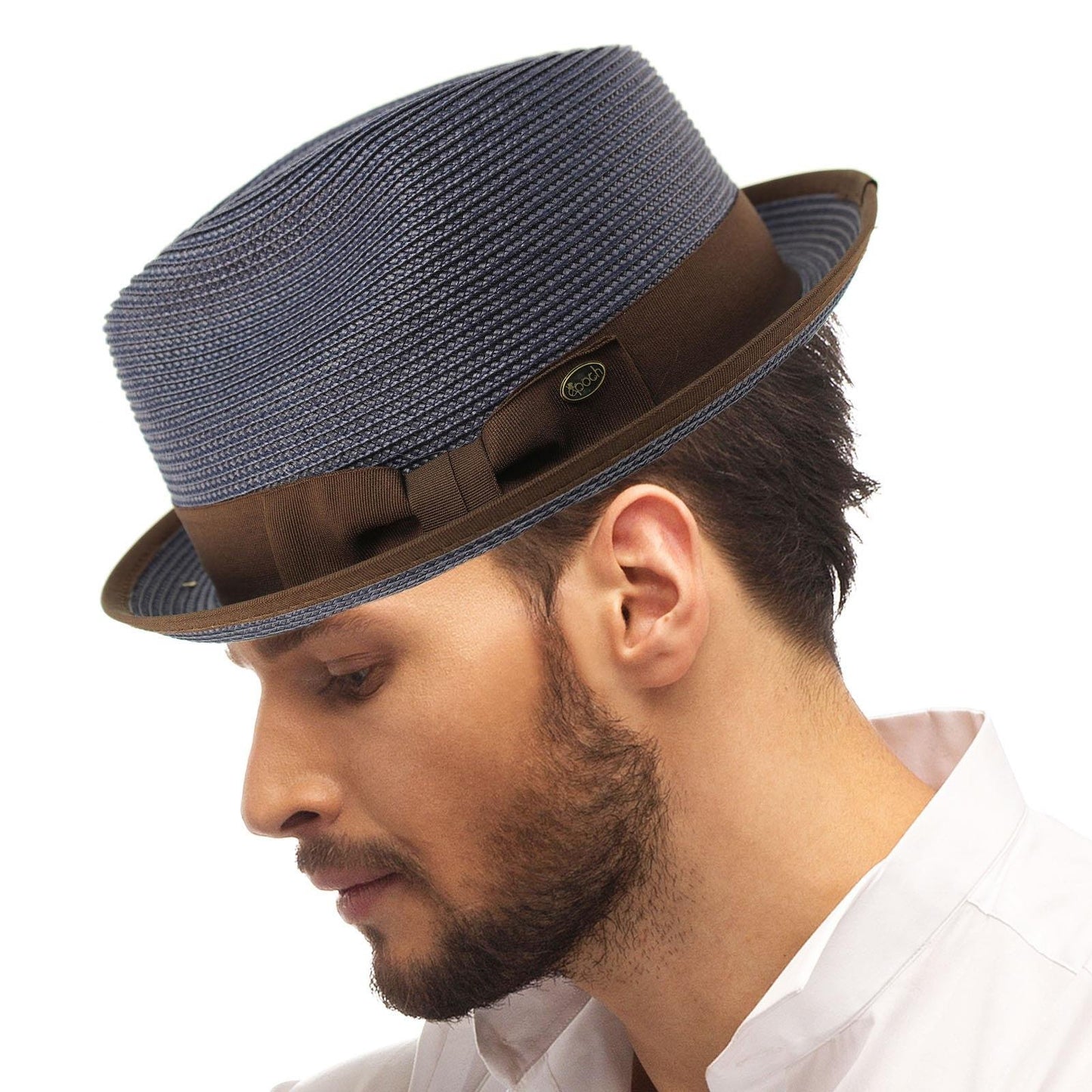 Epoch Men's Classy Travel Crushable 2tone Derby Fedora Upturn Curl Brim Hat
