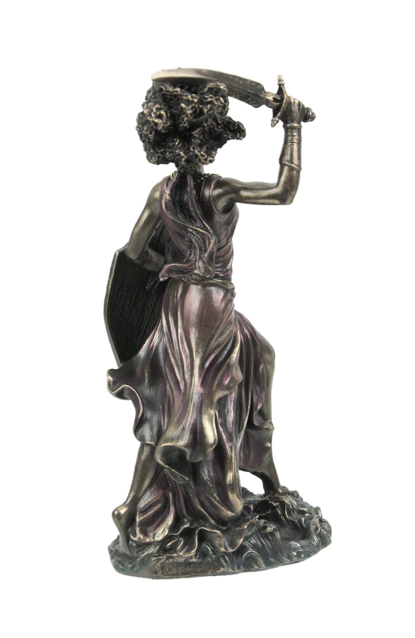 Veronese Design 8 5/8" Santeria Orishas Obba River Goddess Cold Cast Resin Bronze Finish Statue