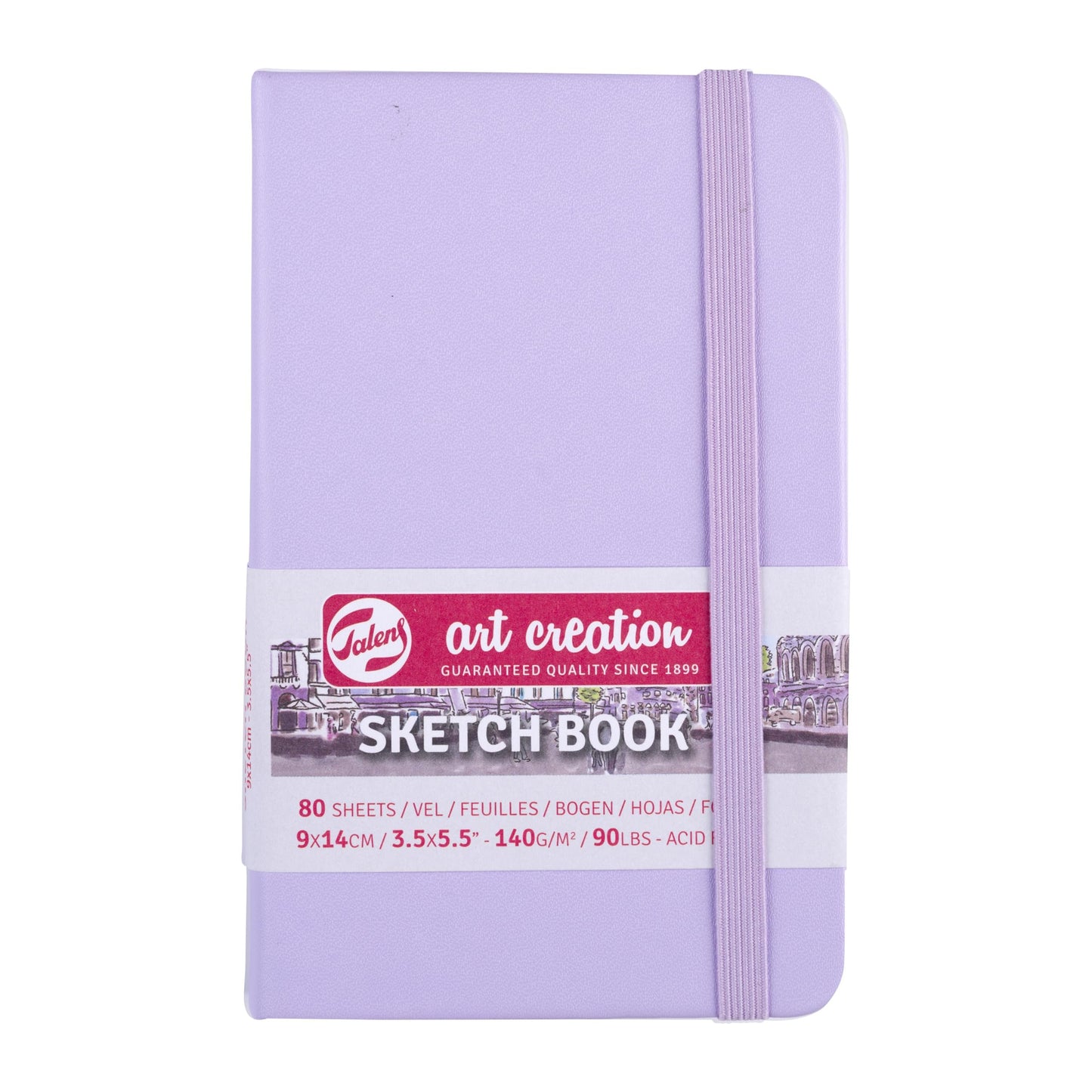 Tarence T9314-131M 452124 Art Creations Sketchbook, Drawing Notebook, 3.5 x 5.5 inches (9 x 14 cm), Pastel Violet