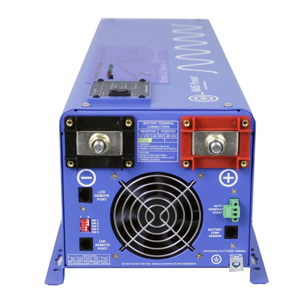 AIMS Power 6000 Watt Pure Sine Inverter Charger 48Vdc & 240Vac Input to 120 and 240Vac Output 50 or 60Hz