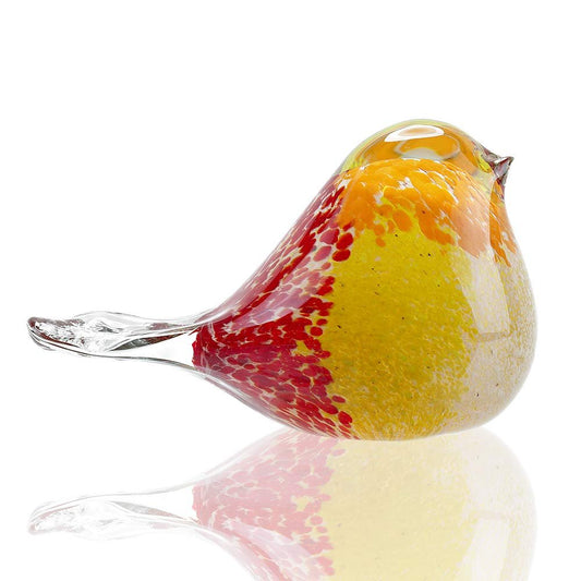 Art Glass Red, Yellow and Orange Bird