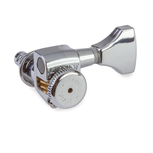 Hipshot 6GLO Grip-Lock Locking Guitar Tuning Machines 3+3 - Universal Mounting Plate UMP included - Chrome