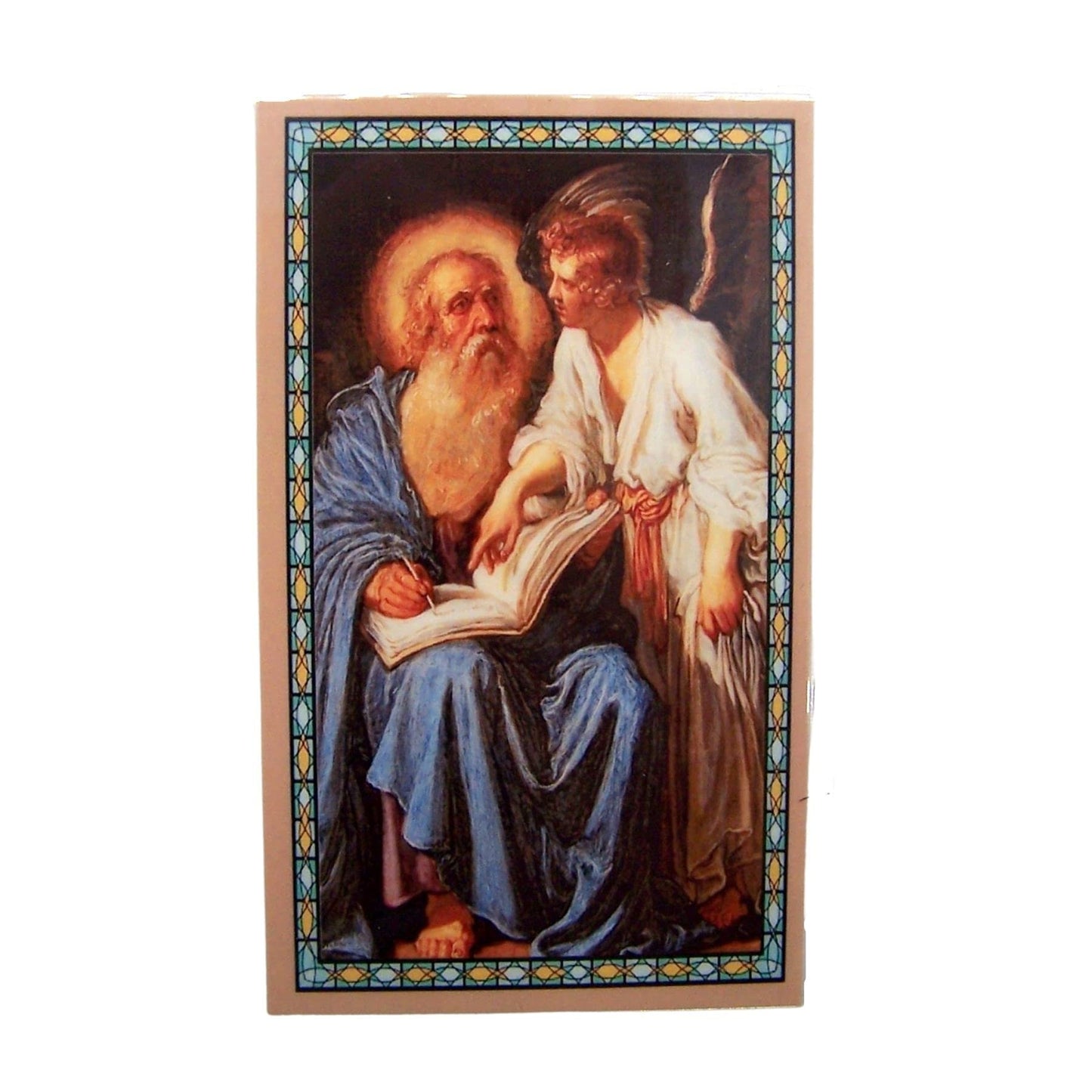 McVan Saint Matthew 1-inch Pewter Medal Pendant with Holy Prayer Card